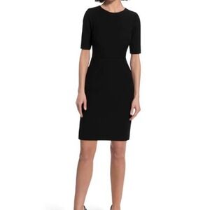 Laws of Motion The Alpha Dress Women's 14 Black Sheath Classic Stretch Tailored